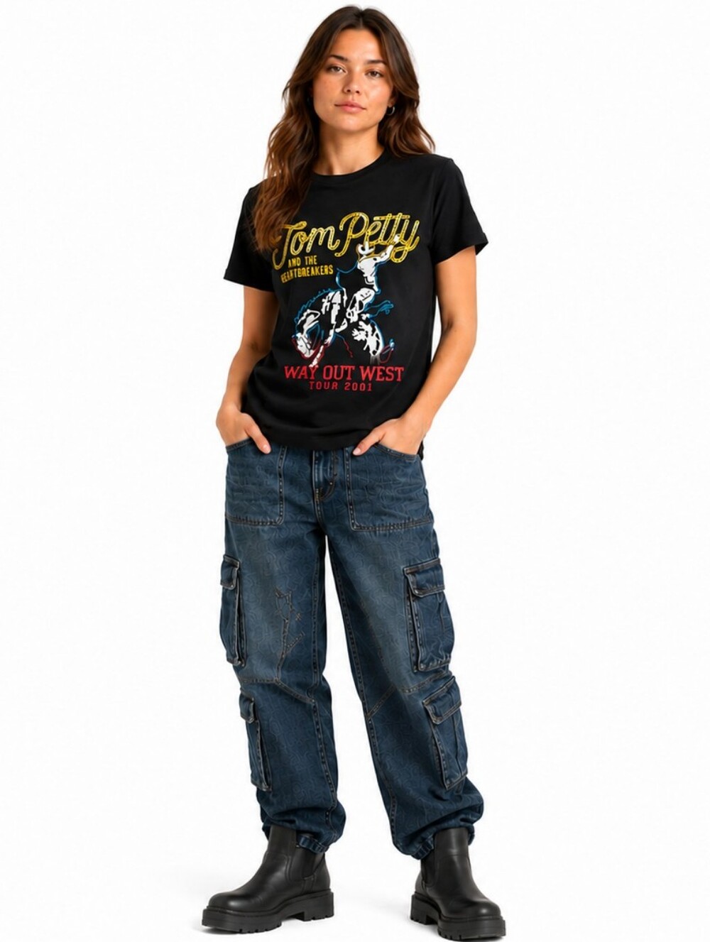 Tom Petty Way Out West Graphic Tee - Black Short Sleeve Band Shirt SIZE XS NWT